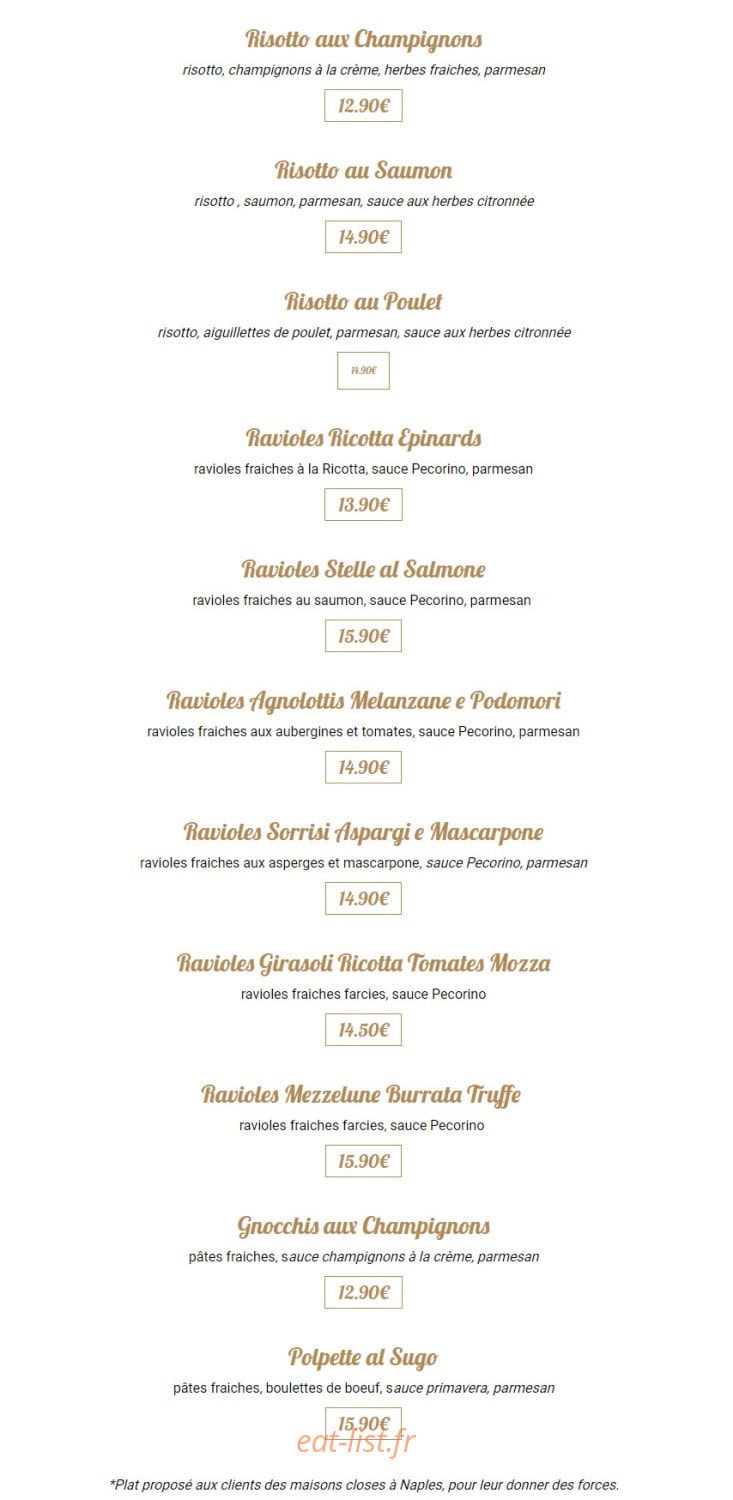 La Trattoria — carte page 8