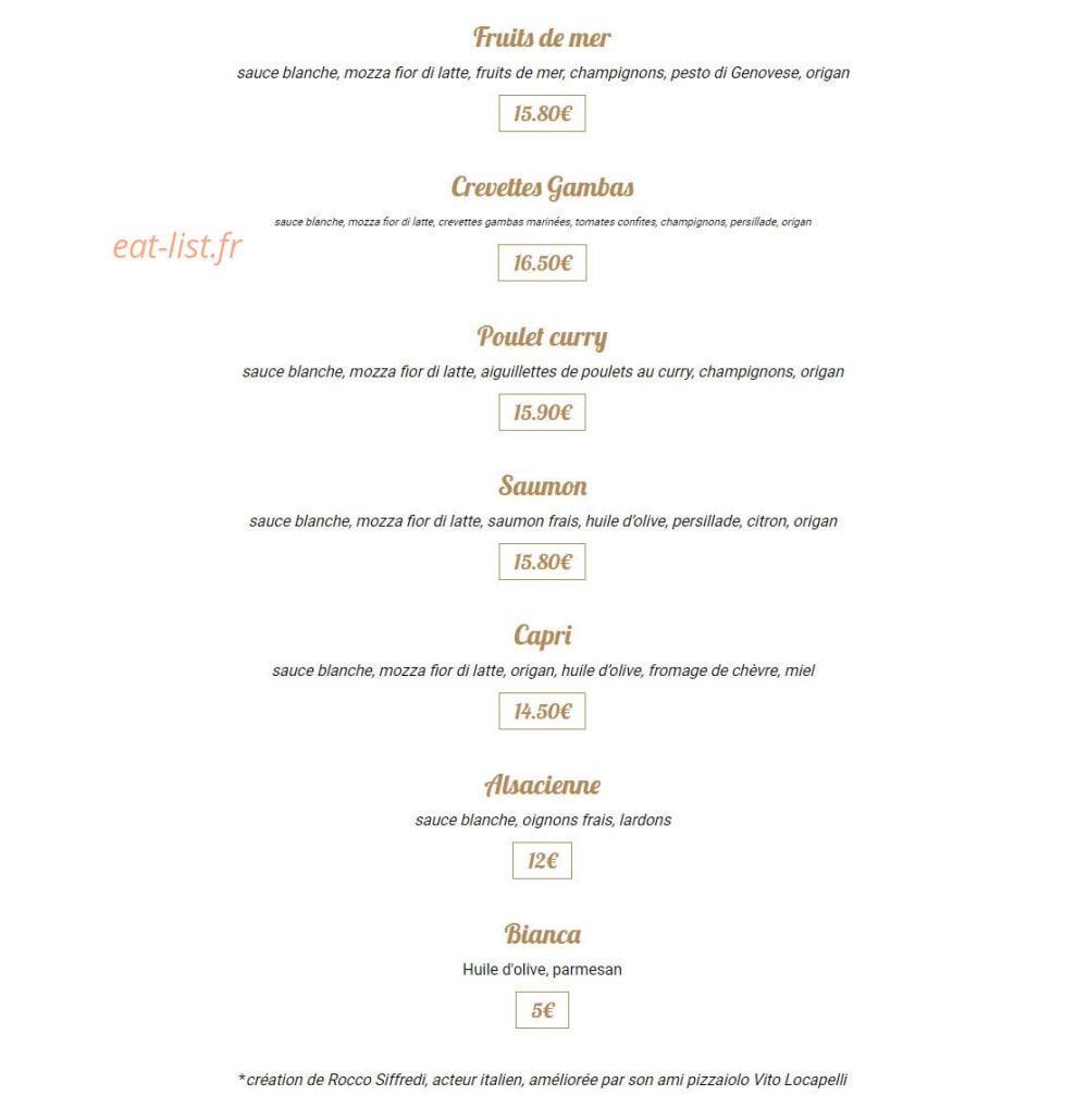 La Trattoria — carte page 5