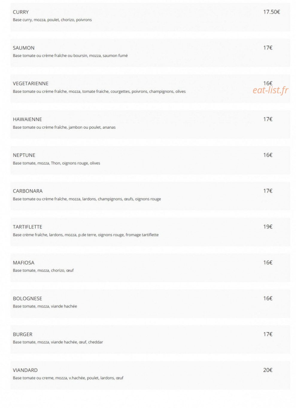 Micka pizz — carte page 6