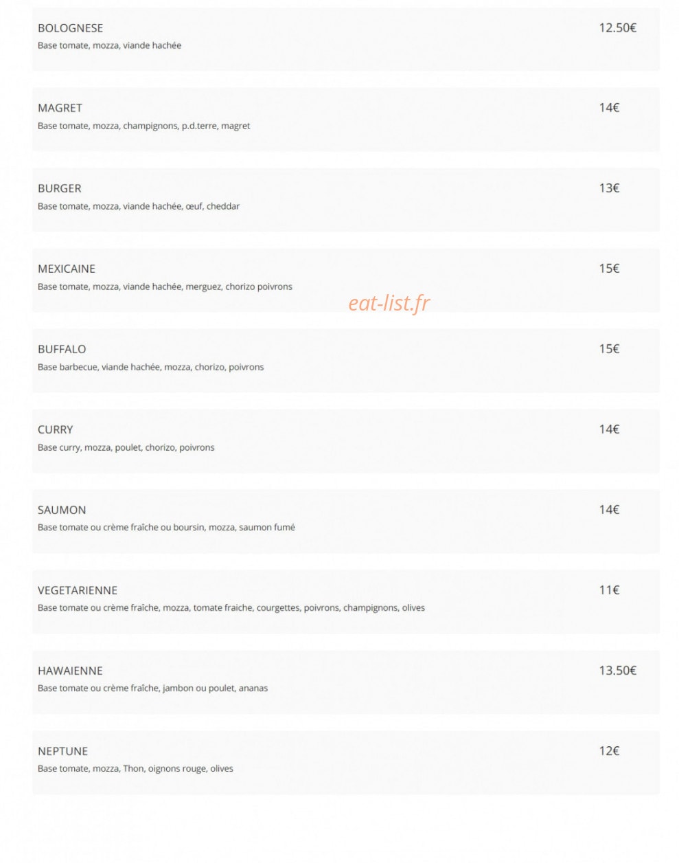Micka pizz — carte page 4