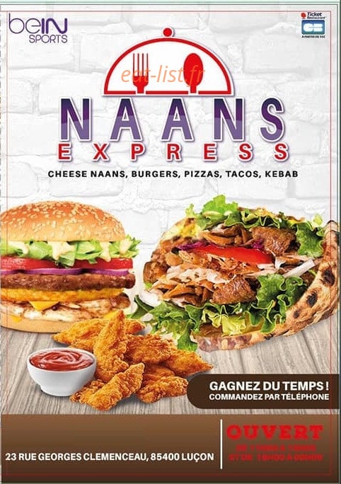 Naans Express — carte page 1