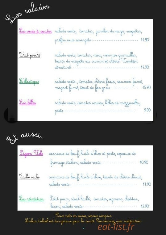 La Récré — carte page 10