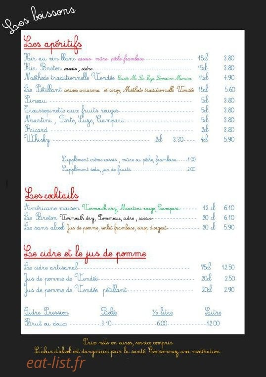 La Récré — carte page 12