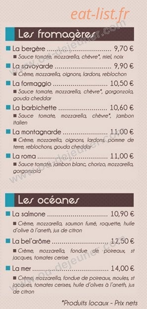 Le Bel Arome — carte page 3