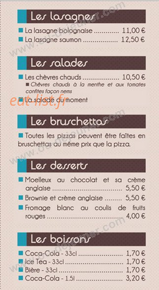 Le Bel Arome — carte page 5