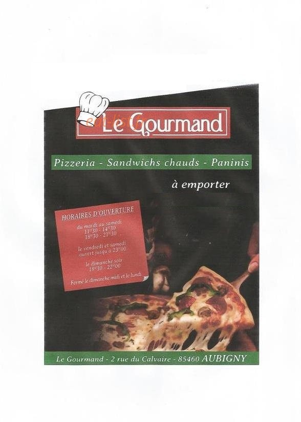 Le gourmand — carte page 1