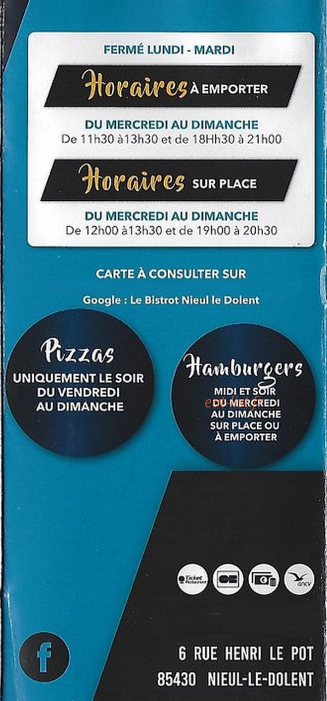 Le Bistrot — carte page 6