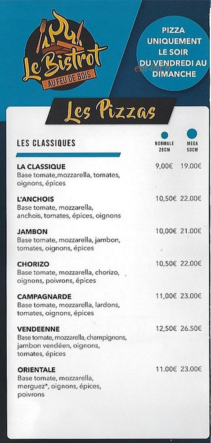 Le Bistrot — carte page 2
