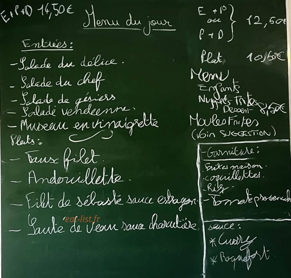 Aux délices de Maman — carte page 1