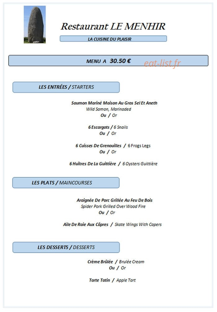 Le Menhir — carte page 5