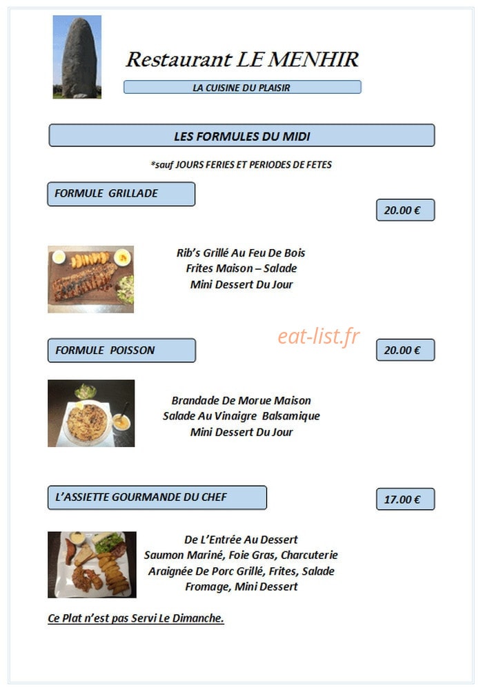 Le Menhir — carte page 8