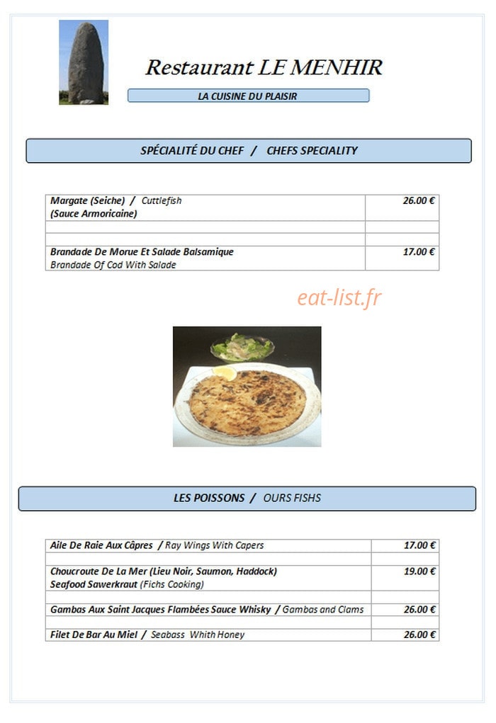 Le Menhir — carte page 2