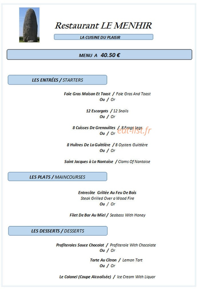 Le Menhir — carte page 6
