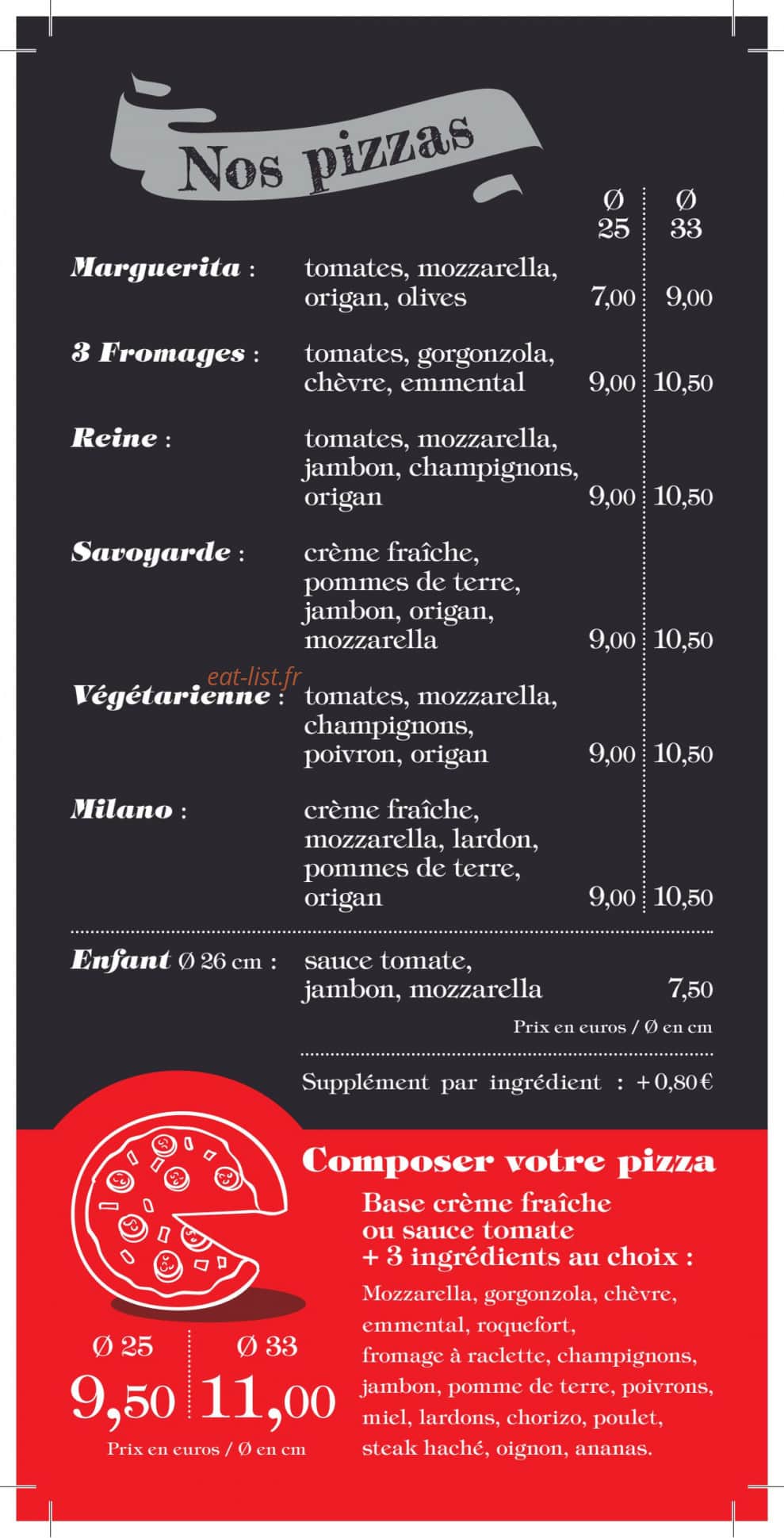 8.5 pizza — carte page 2