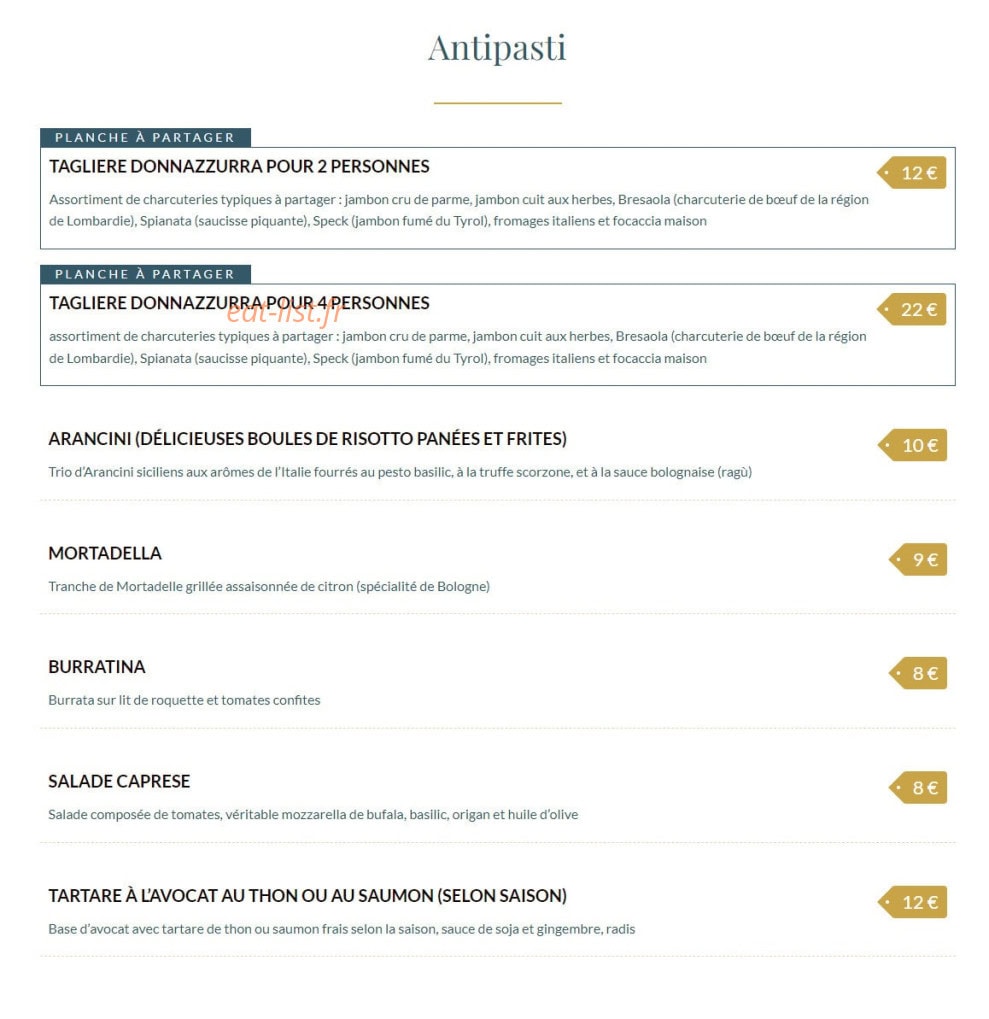 Donnazzurra — carte page 1