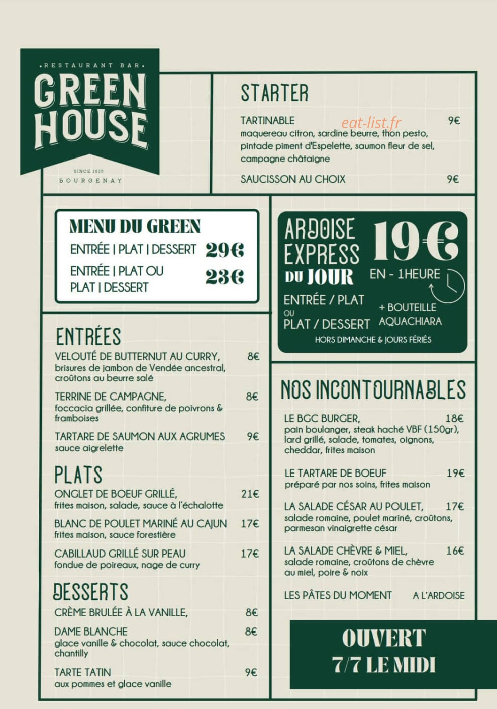 GreenHouse — carte page 1