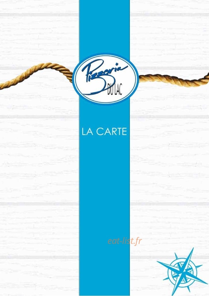 carte et menu La Pizzeria du lac Talmont Saint Hilaire