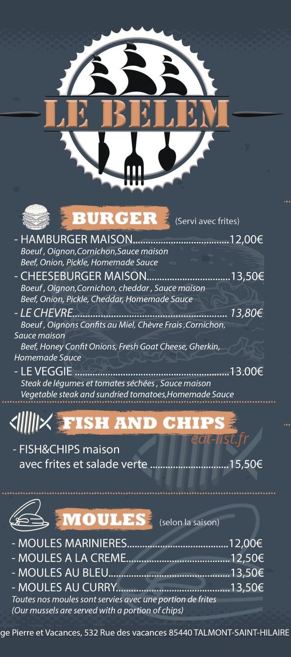 Le Belem — carte page 1