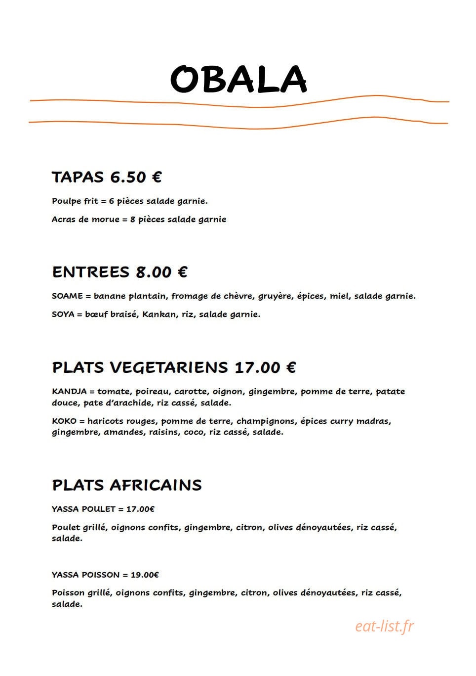 Obala — carte page 1