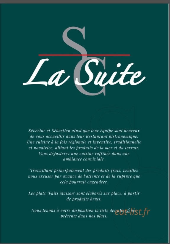 La Suite — carte page 1