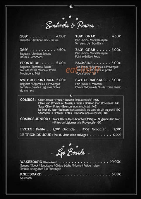 Boards’n’Burgers — carte page 3