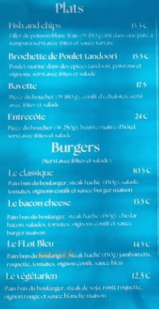 Les Flots Bleus — carte page 2