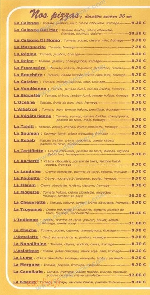 Pizza du centre — carte page 3