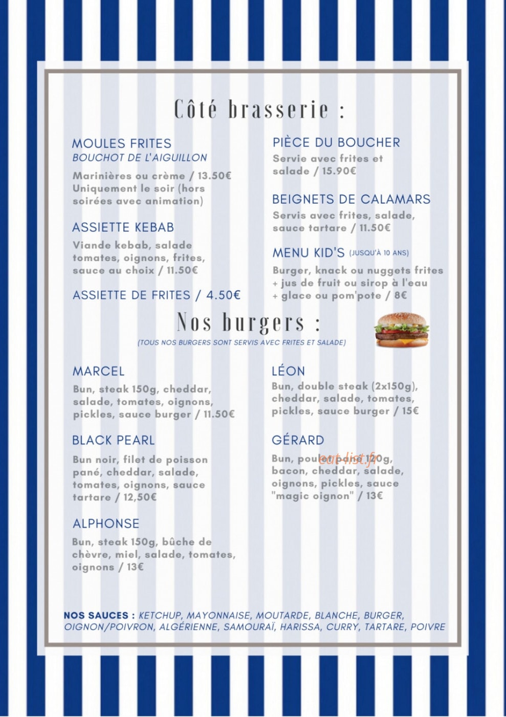 La Guinguette des Flots Bleus — carte page 2