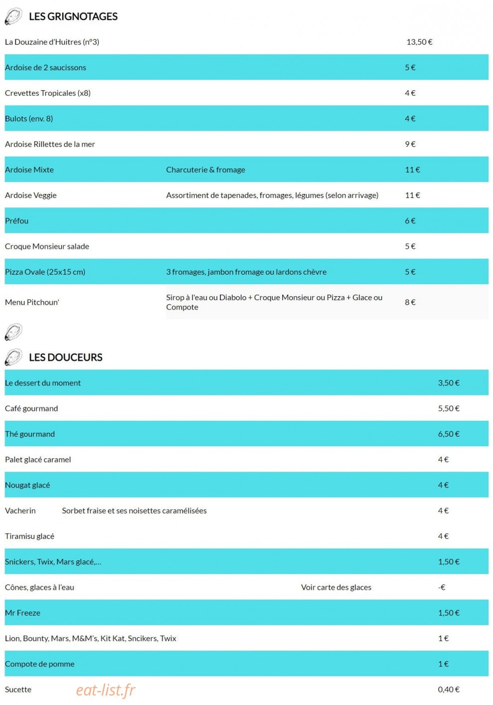 La Cabane — carte page 1