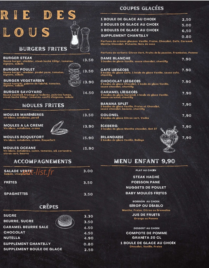 La Table des Gabelous — carte page 2