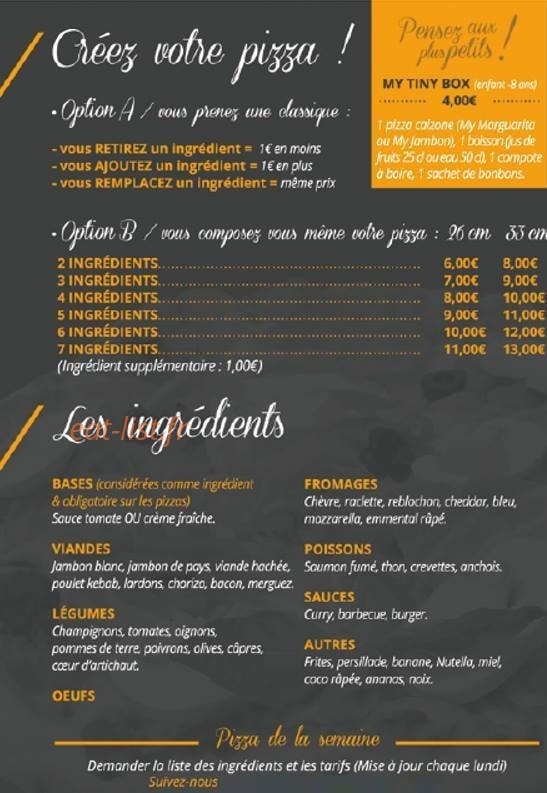 My Pizza — carte page 2