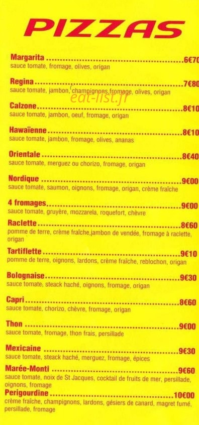 Aux P'tits Creux — carte page 1