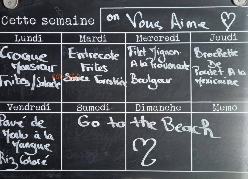 Chez Yoyo — carte page 1