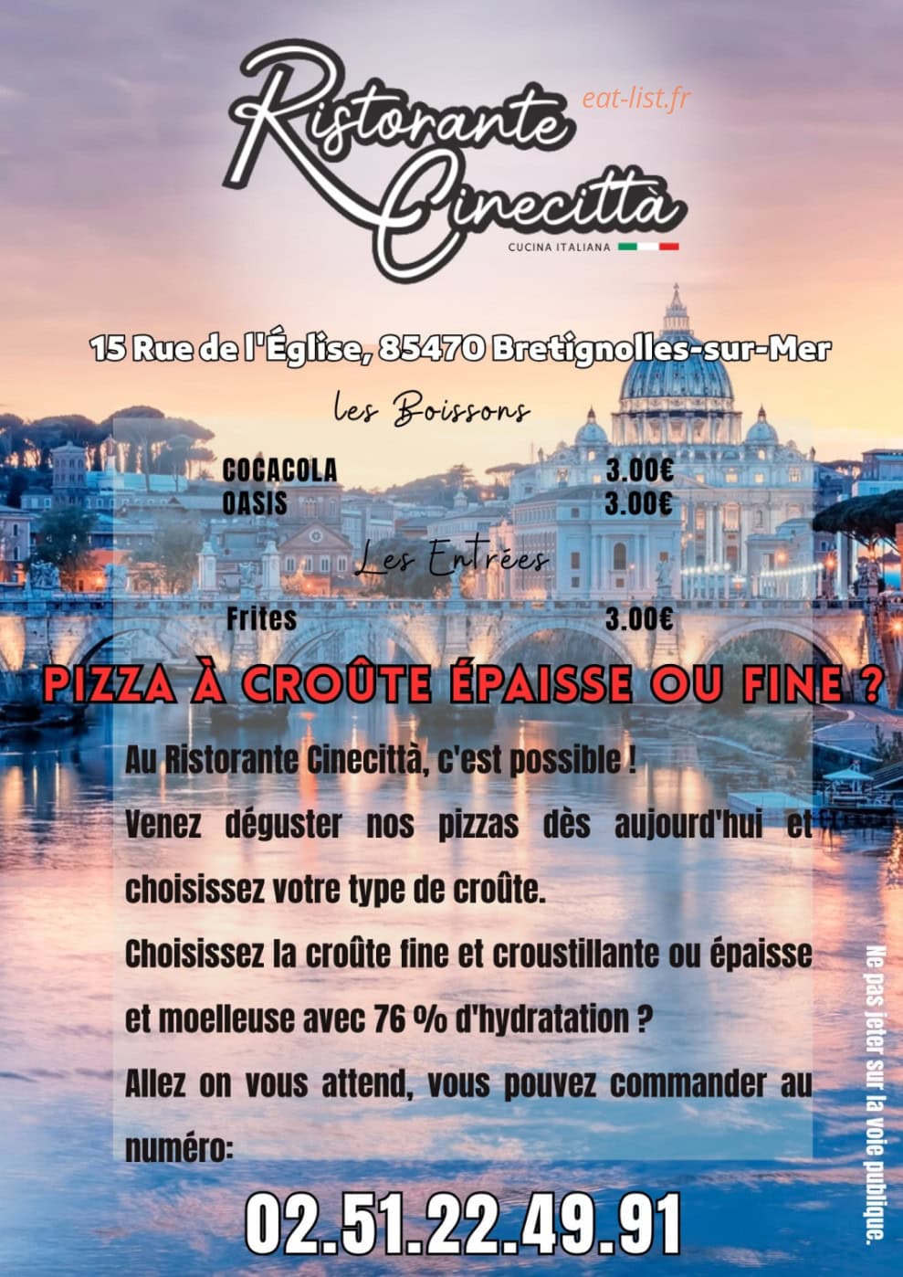 La Cinecitta — carte page 1