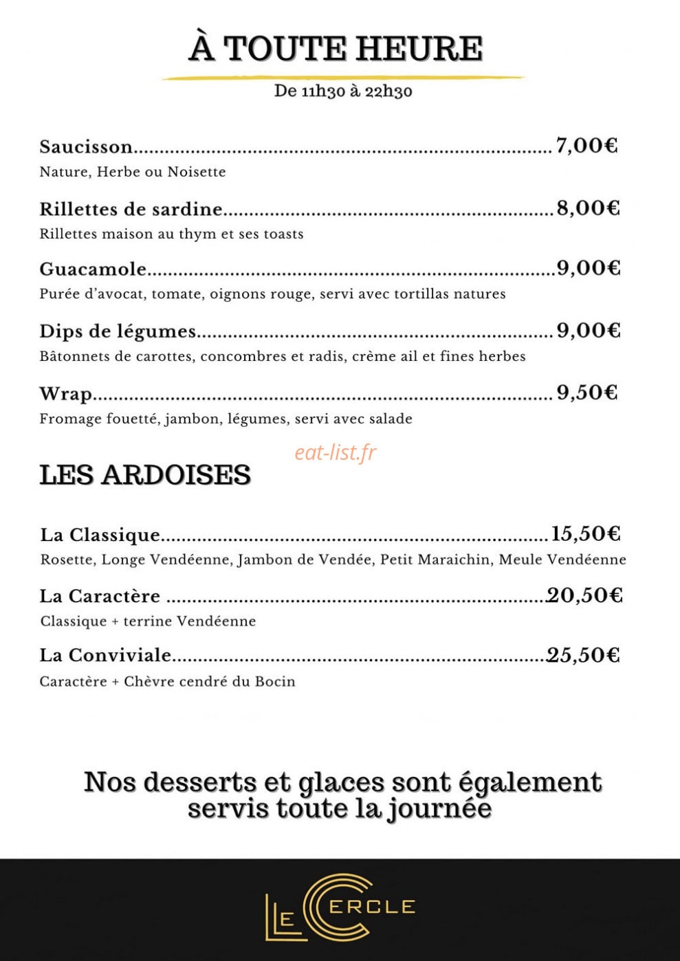 Le Cercle — carte page 2