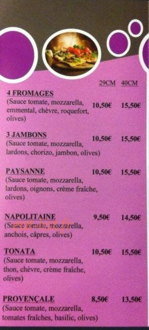 Mozza Pizza — carte page 3