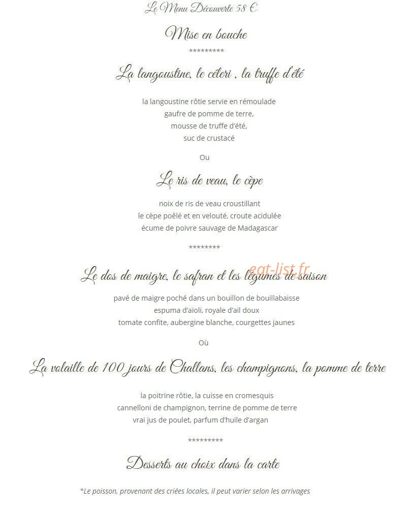 Restaurant Jm Pérochon — carte page 6