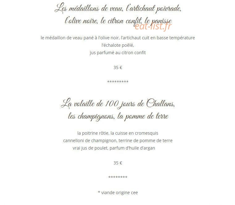 Restaurant Jm Pérochon — carte page 3
