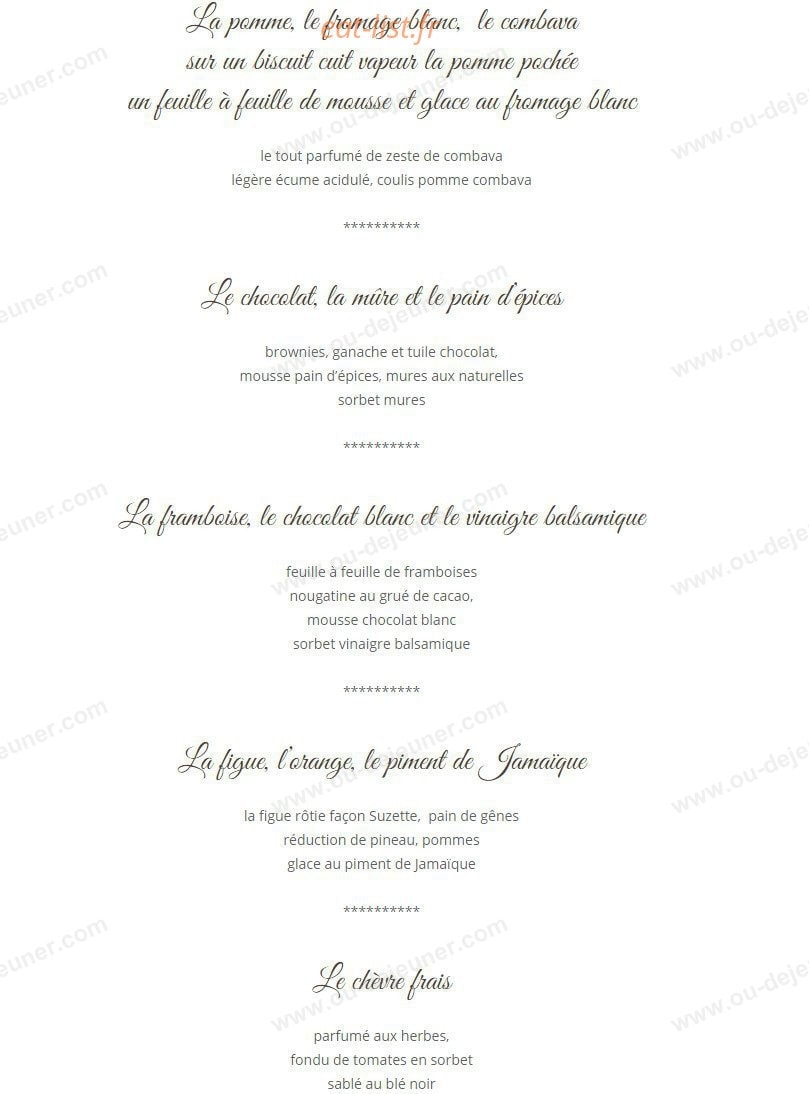 Restaurant Jm Pérochon — carte page 4