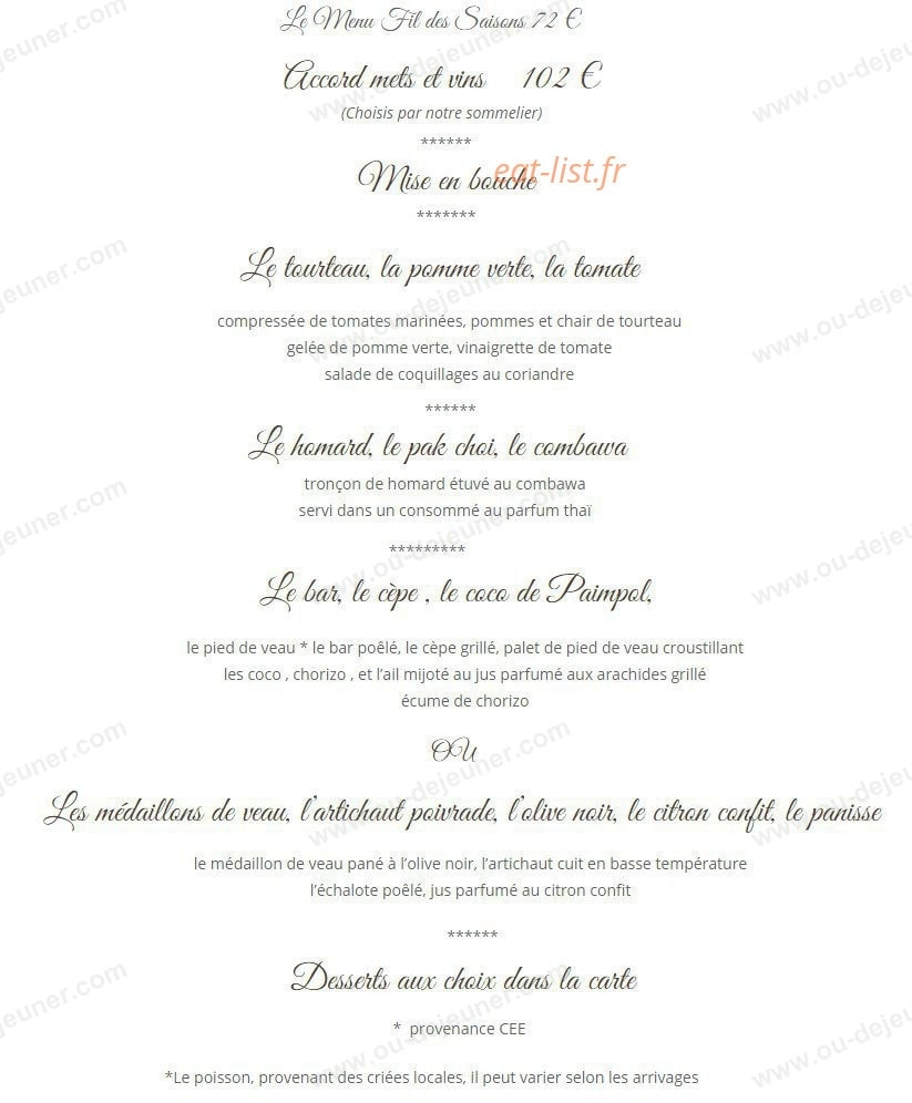 Restaurant Jm Pérochon — carte page 7