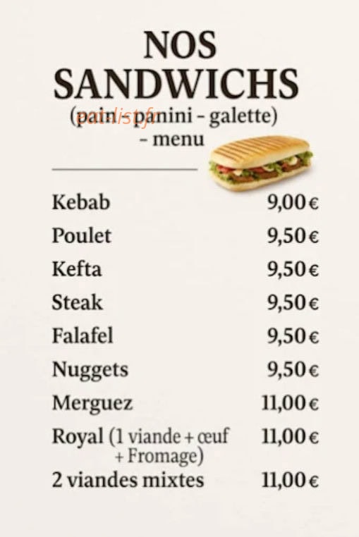 B Tacos — carte page 2