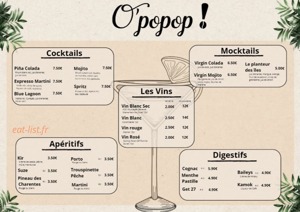 O'Popop — carte page 3
