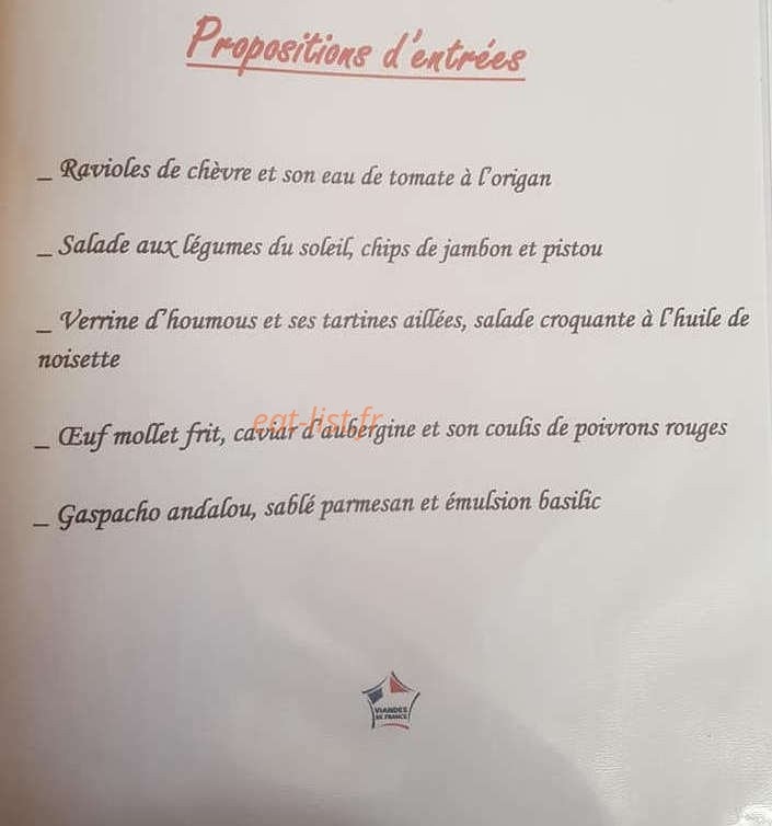 Le Relais des 5 Moulins — carte page 1