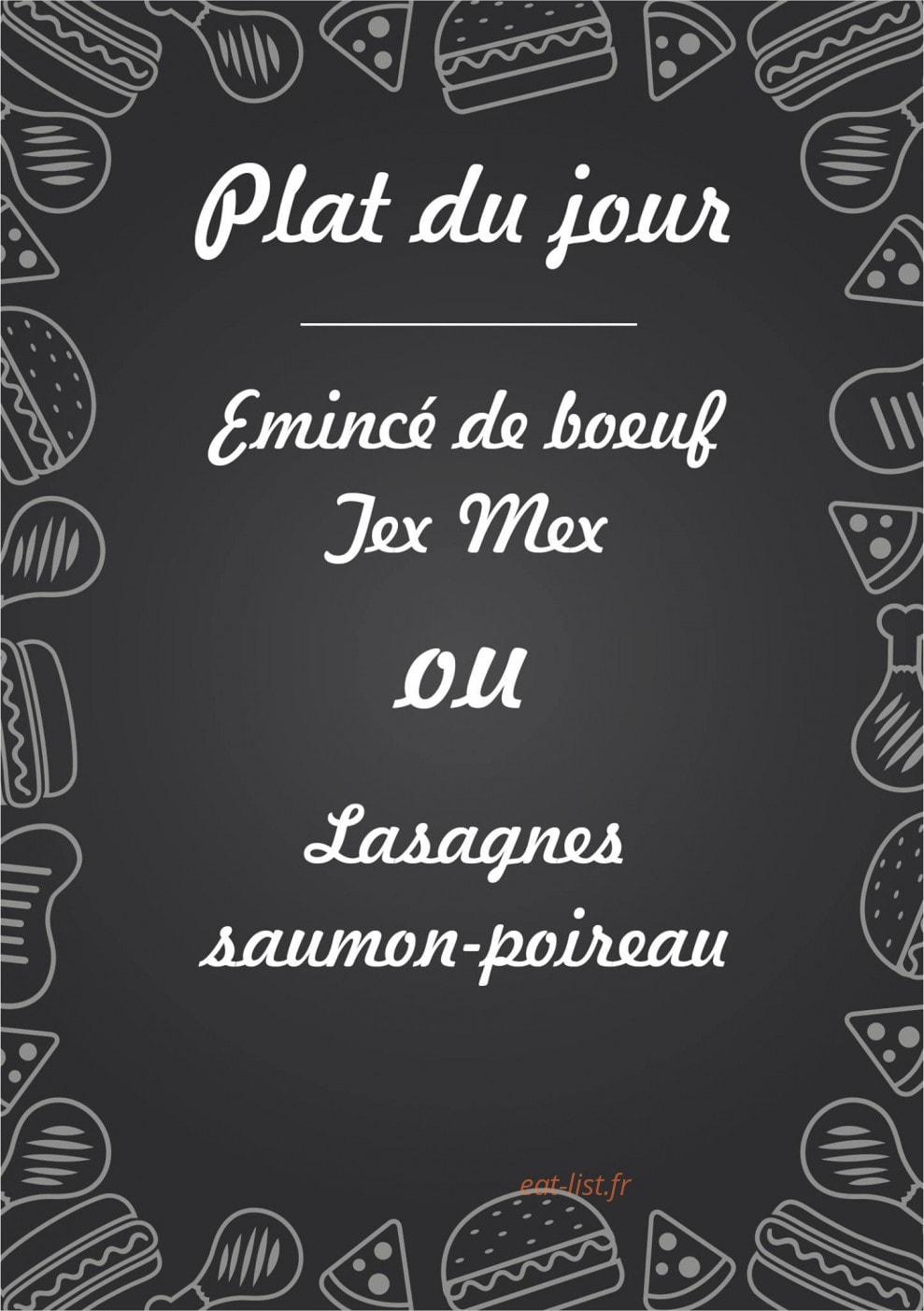 Ambiance Bistrot — carte page 1
