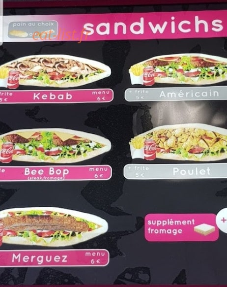 Bee Bop Kebab — carte page 4