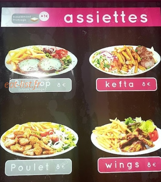 Bee Bop Kebab — carte page 1