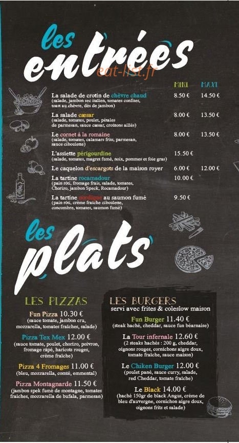 Fun resto — carte page 3