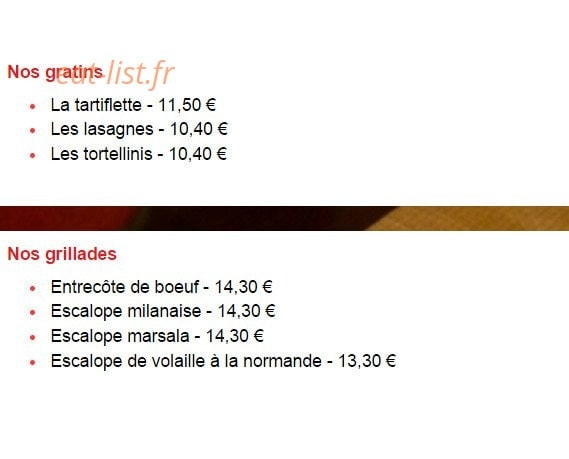 La Pizzeria — carte page 5