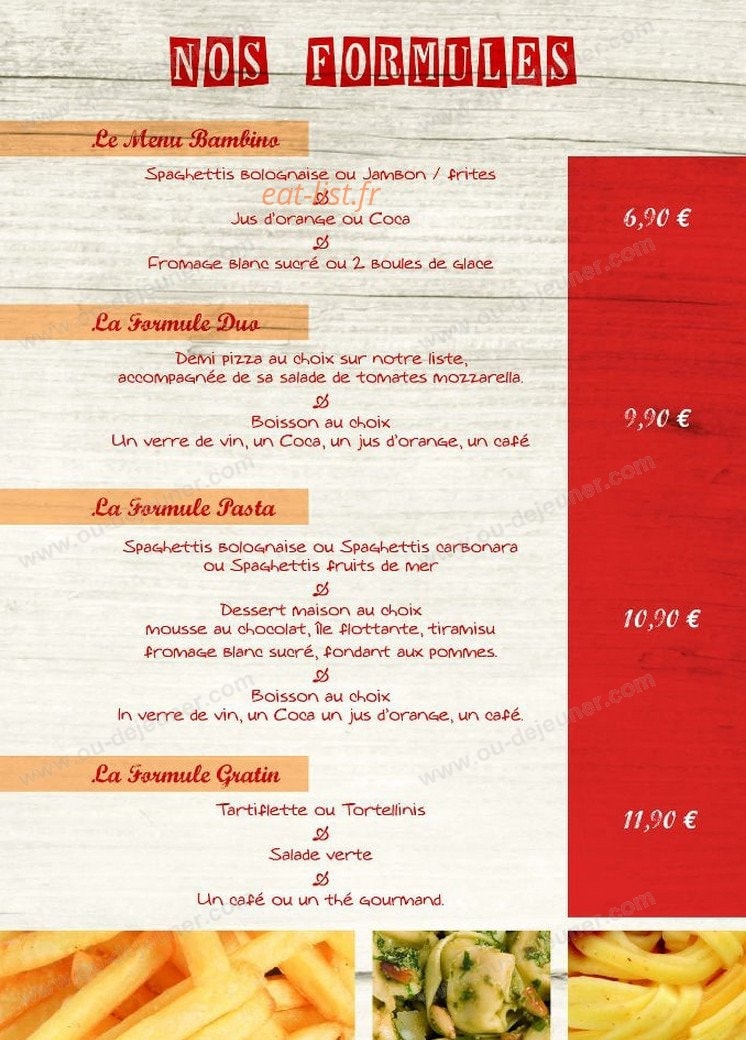 La Pizzeria — carte page 4