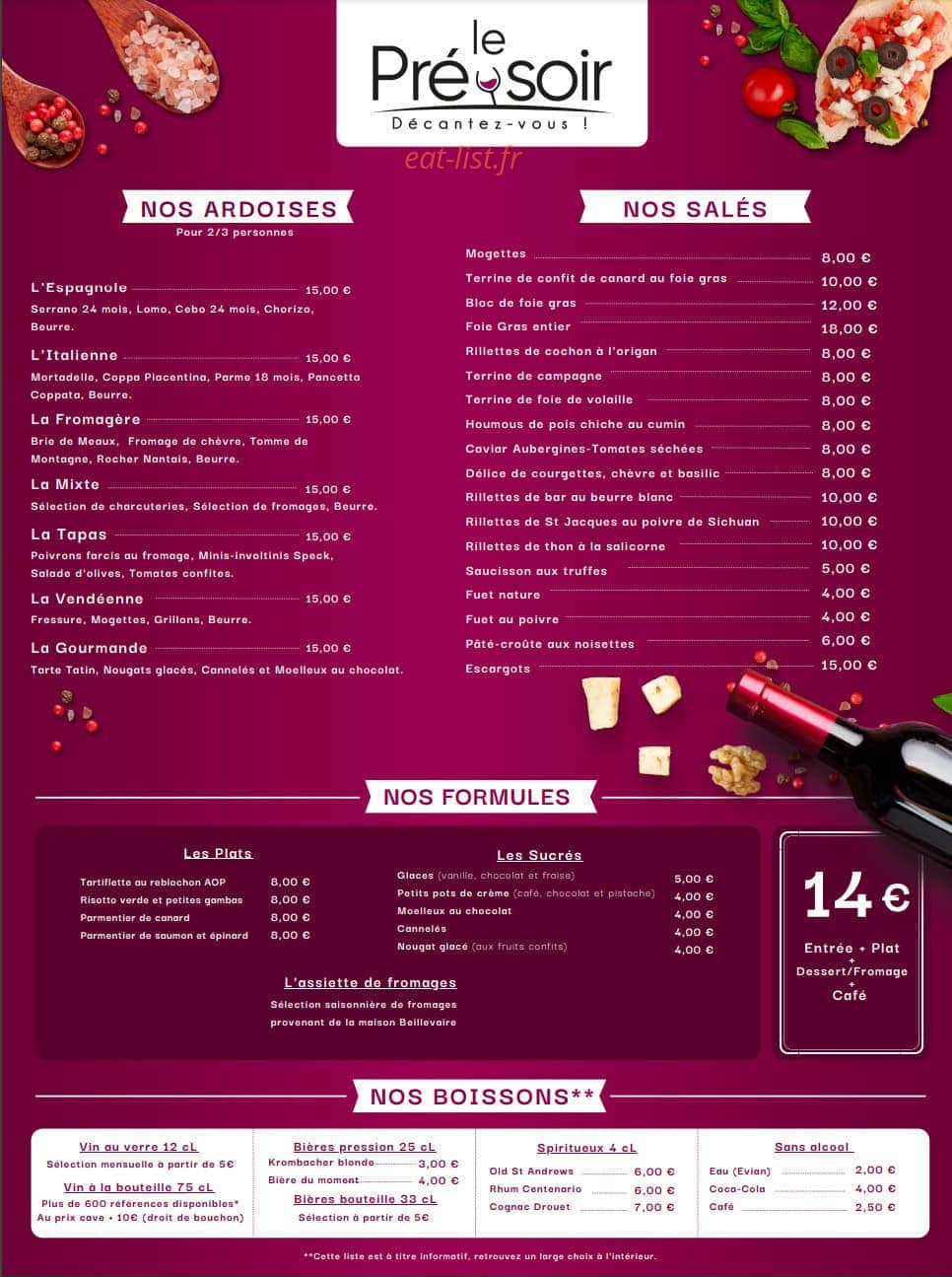 Le Pré-Soir — carte page 1